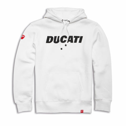 Sweat-shirt à capuche Ducati Logo Blanc