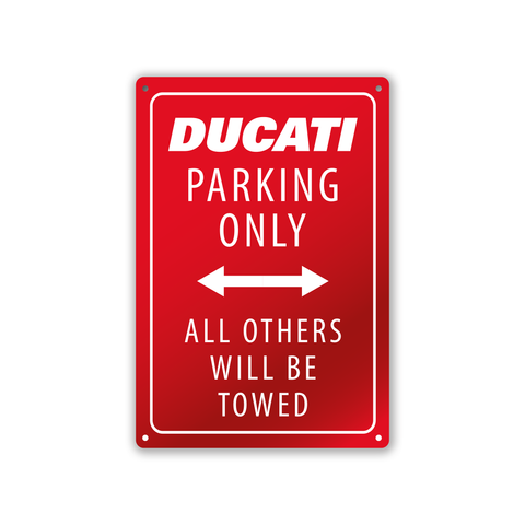 Ducati Parking metal plate